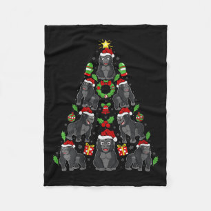 Womens Gorilla Xmas Decoration Santa Hat Gorilla C Fleece Blanket