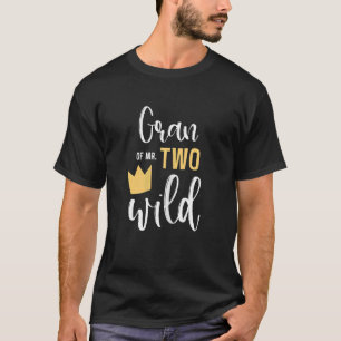 Womens Gran Of Two Wild 2nd Birthday Party Things T-Shirt