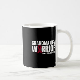 Womens Grandma Of A Warrior Burgundy Ribbon Sickle Coffee Mug