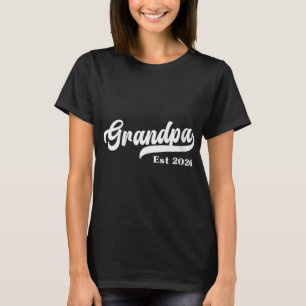 Womens Grandpa Est 2026 New Grandfather Design V-n T-Shirt