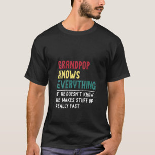 Womens Grandpop Know Everything Fathers Day For Fu T-Shirt