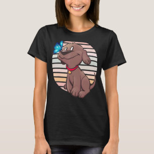 Women's graphic Sunset Butterfly Dog Mom Cute T-Shirt