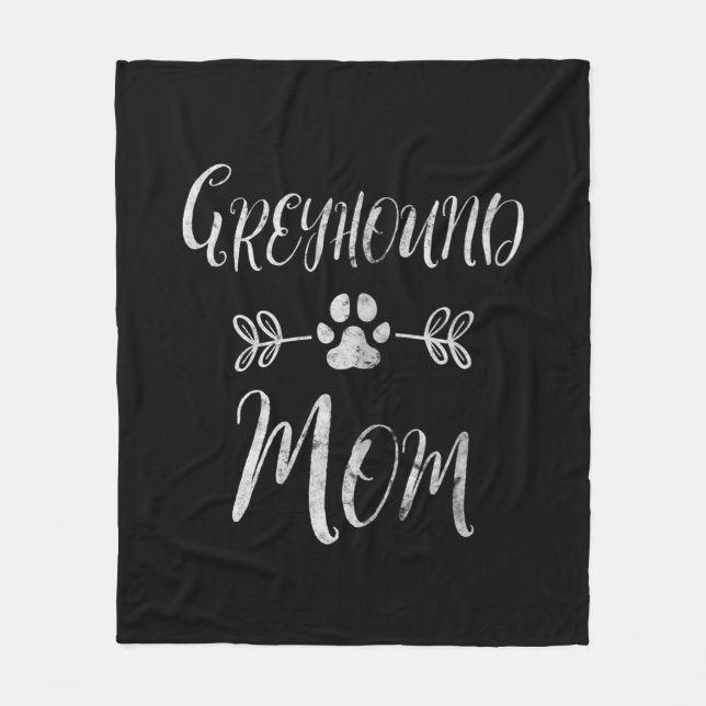 Womens Greyhound Mom Shirt Italian Greyhound Mom Fleece Blanket (Front)