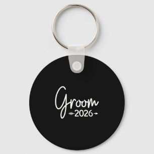 Women's groom est 2026 married wedding bridal keychain