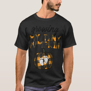 Womens Growing My Tiny Pumpkin Halloween Pregnancy T-Shirt