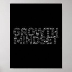 Womens Growth Mindset Motivation And Insrational V Poster