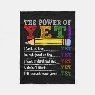 Womens Growth Mindset Teacher Motivational Sitive  Fleece Blanket