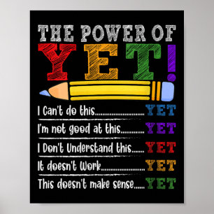 Womens Growth Mindset Teacher Motivational Sitive  Poster