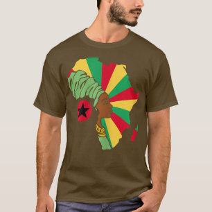 Womens Guinea Bissau Flag Africa Map Ethnic Herita T-Shirt