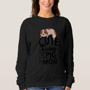 Womens Guinea Pig Mom Graphic Guinea Pig Owner Cav Sweatshirt