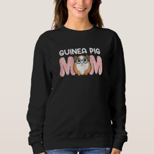 Womens Guinea Pig Pet Owner Dog Mom Floral Graphic Sweatshirt