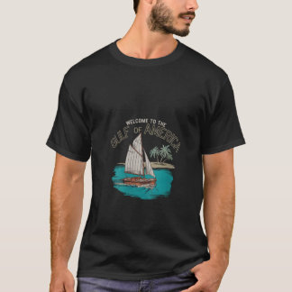 Womens Gulf Of USA America Gift Men Women Flag Bea T-Shirt
