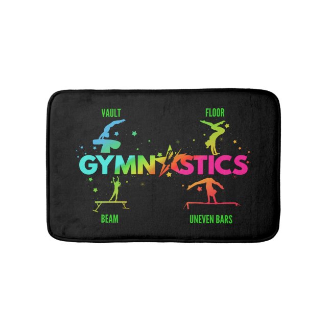 Women's Gymnastics Bars Beam Vault Floor Bath Mat (Front)