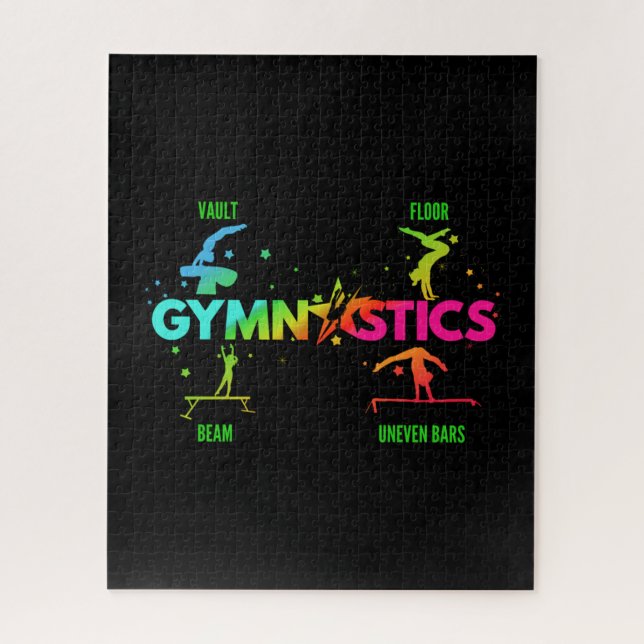 Women's Gymnastics Bars Beam Vault Floor Jigsaw Puzzle (Vertical)