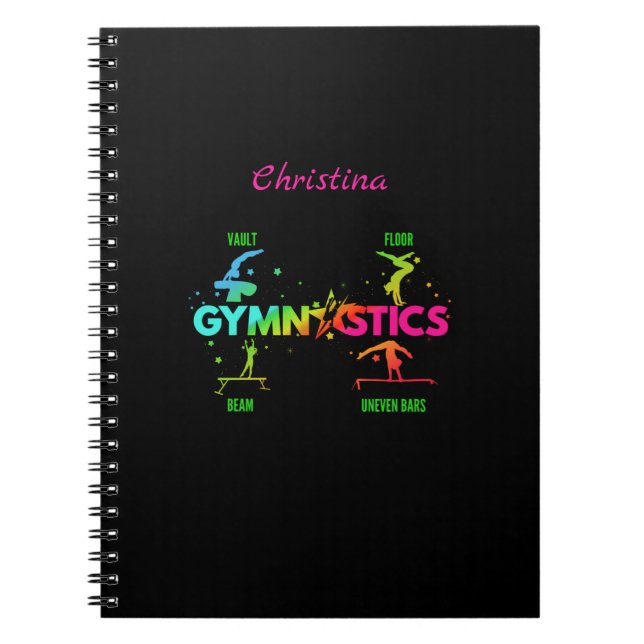 Women's Gymnastics Bars Beam Vault Floor Notebook (Front)