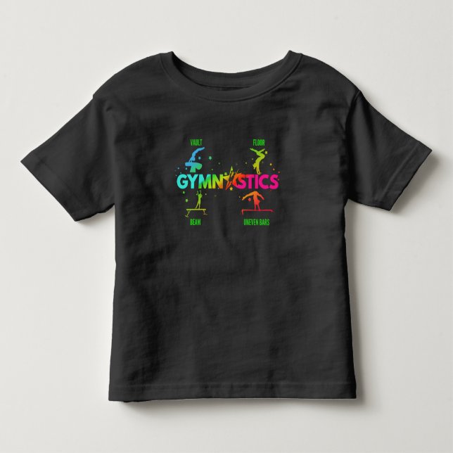 Women's Gymnastics Bars Beam Vault Floor Toddler T-shirt (Front)