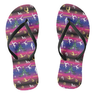 Women's Gymnastics Christmas Tree Flip Flops