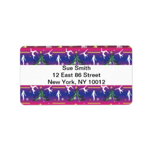 Women's Gymnastics Christmas Tree Label