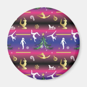 Women's Gymnastics Christmas Tree Magnet