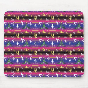 Women's Gymnastics Christmas Tree Mouse Pad
