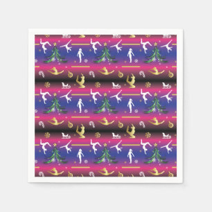 Women's Gymnastics Christmas Tree Napkin
