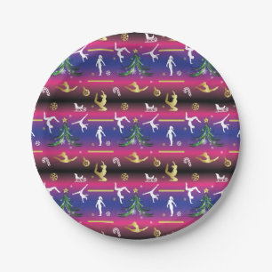 Women's Gymnastics Christmas Tree Paper Plate