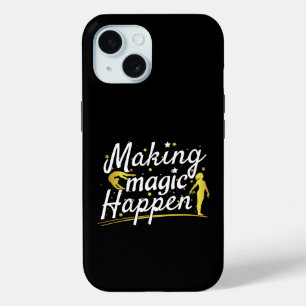 Women's Gymnastics Making Magic Happen Quote iPhone 15 Case