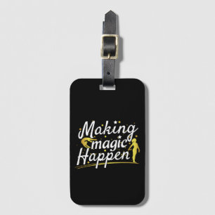 Women's Gymnastics Making Magic Happen Quote Luggage Tag