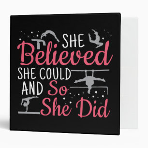 Women's Gymnastics - She Believed She Could Binder