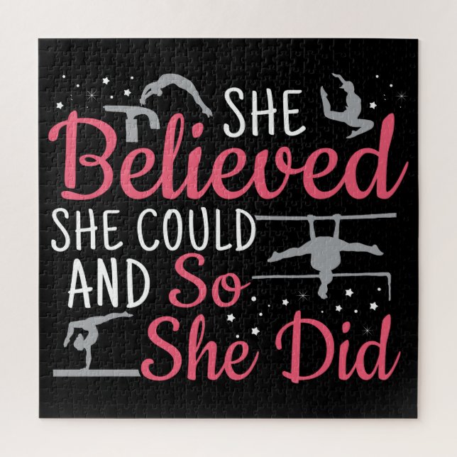 Women's Gymnastics - She Believed She Could Jigsaw Puzzle (Vertical)