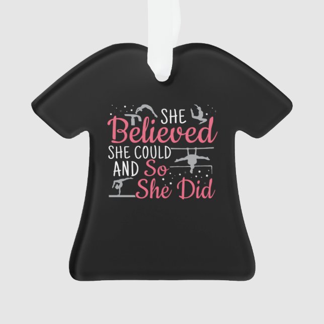 Women's Gymnastics - She Believed She Could Ornament (Front)