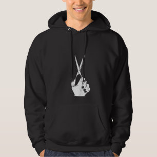 Womens Hair Dresser Hand Scissor Beautician Cool H Hoodie