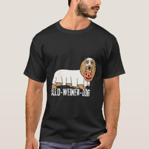 Womens Hallo-Weiner-Dog Dachshund Halloween Dog T-Shirt