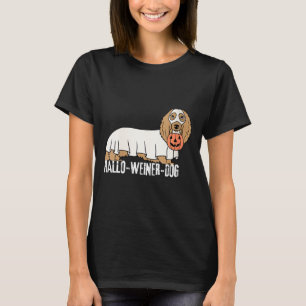 Womens Hallo-Weiner-Dog Dachshund Halloween Dog T-Shirt