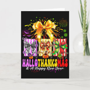 Womens Hallothanksmas & A Happy New Years Eve Card