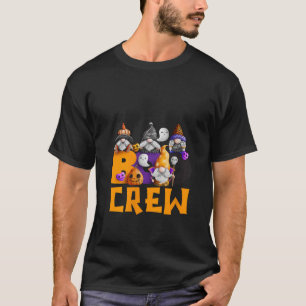 Womens Halloween Boo Crew Spooky Gnomes V Neck T-Shirt