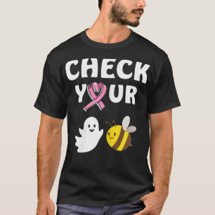 Womens Halloween Check Your Boo Bees  T-Shirt