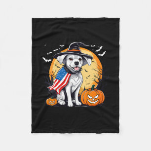 Women's halloween dog fleece blanket