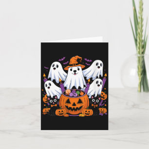 Womens Halloween Dog Ghost Halloween Dog Men Women Card