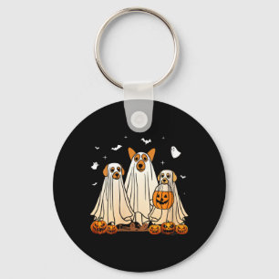 Womens Halloween Dog Ghost V-Neck T-Shirt1 Keychain