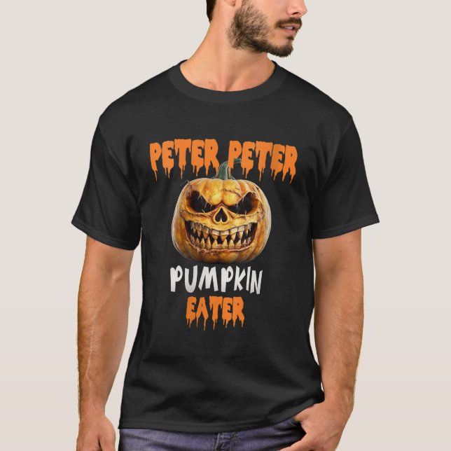 Womens Halloween Funny Peter Pumpkin Eater VNeck 2 T-Shirt (Front)
