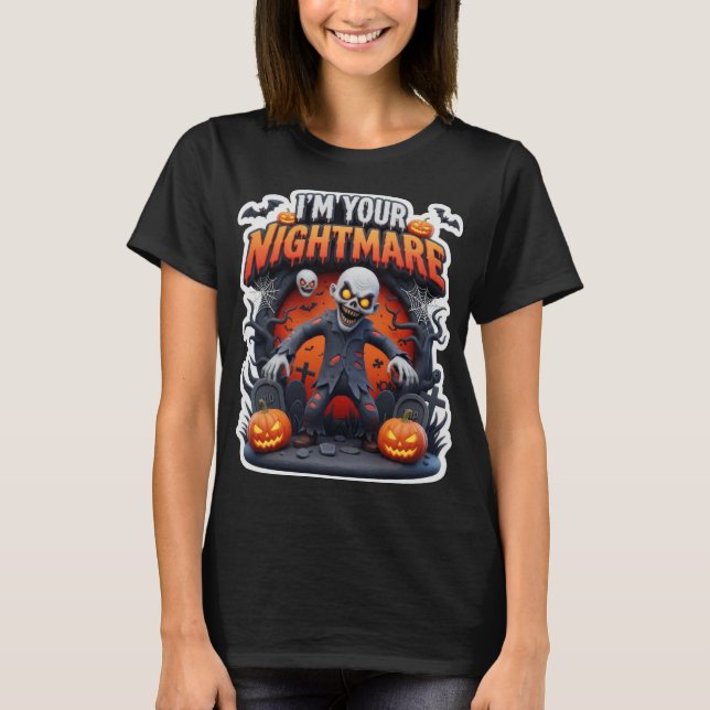 Women's Halloween Sublimation T-Shirt - Black Crew (Devant)