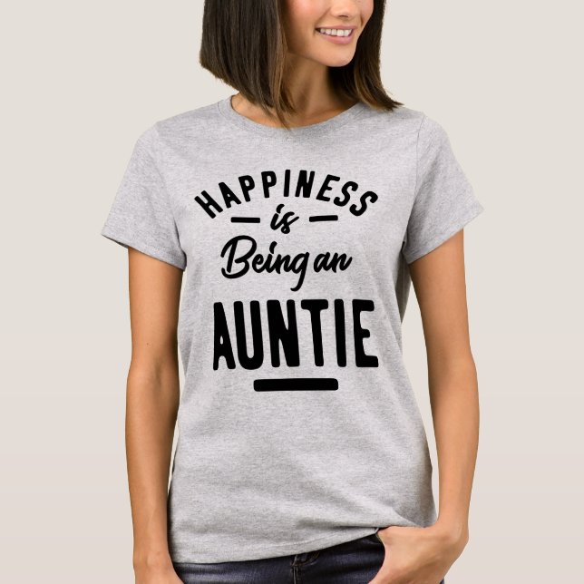 Womens Happiness Is Being An Auntie T-Shirt (Front)