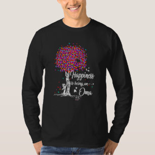 Womens Happiness Is Being An Oma Cute Mother's Da T-Shirt