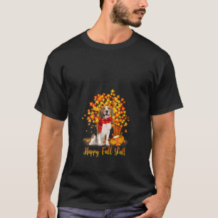 Womens Happy Fall Y'all Beagle Dog Lovers Thanksgi T-Shirt