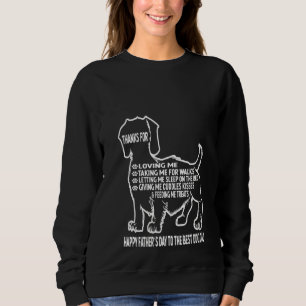 Womens Happy Father's Day Dog Dad From Son And Dau Sweatshirt