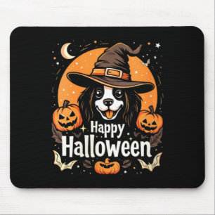Womens Happy Halloween Dog Mouse Pad