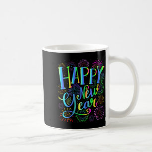 Womens Happy New Year 2026 V-neck Coffee Mug