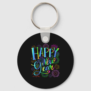 Womens Happy New Year 2026 V-neck  Keychain