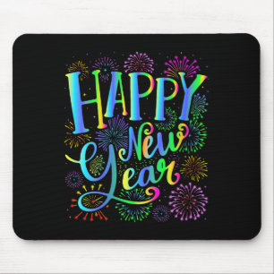 Womens Happy New Year 2026 V-neck Mouse Pad